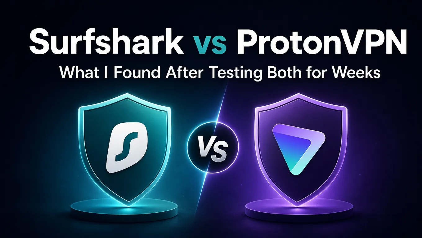 Surfshark vs ProtonVPN: What I Found After Testing Both for Weeks