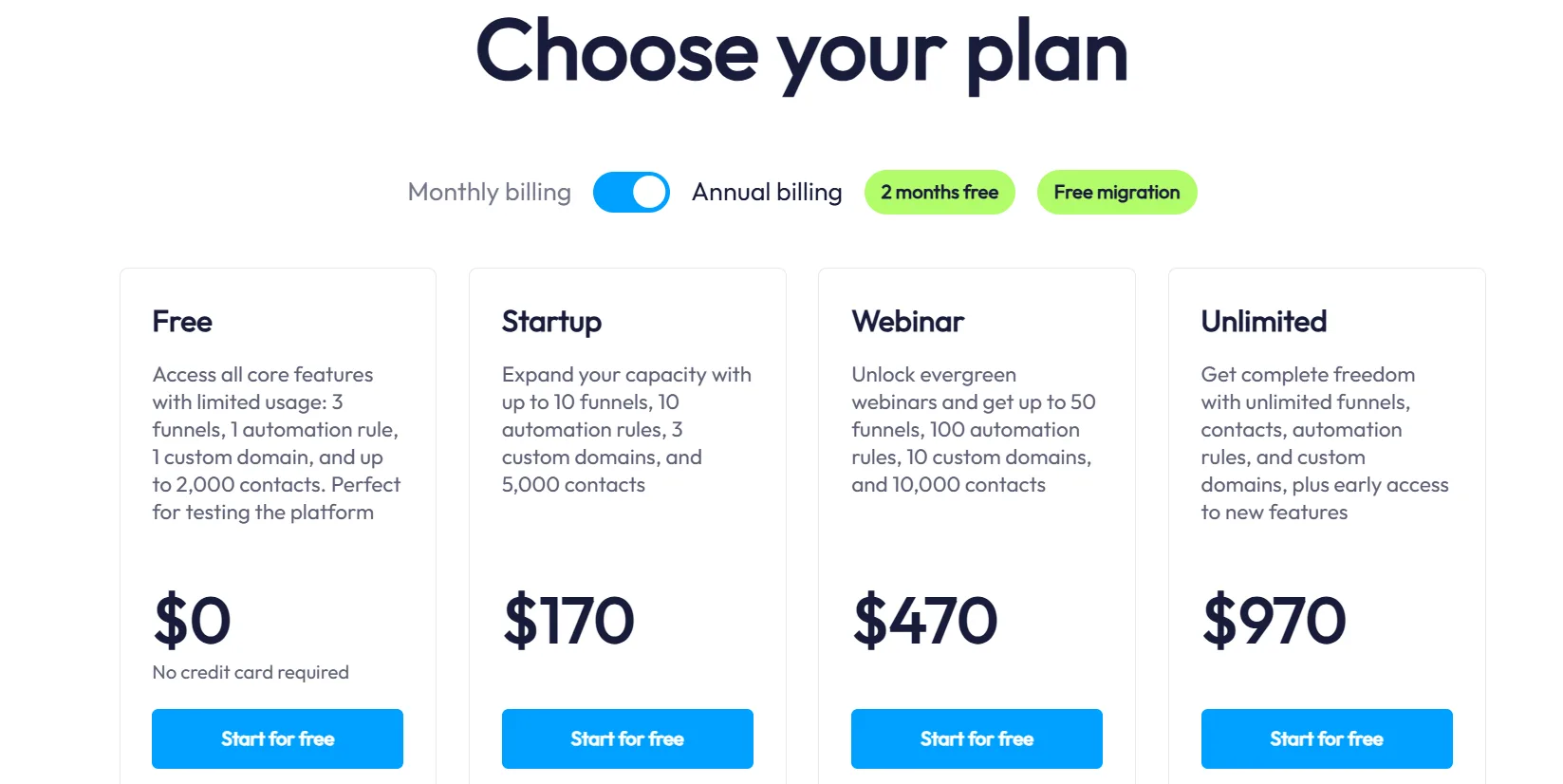 Systeme.io pricing